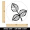 Hand Drawn Rose Leaves Doodle Rubber Stamp for Stamping Crafting Planners
